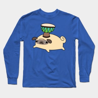 Pug and Little Djembe Long Sleeve T-Shirt